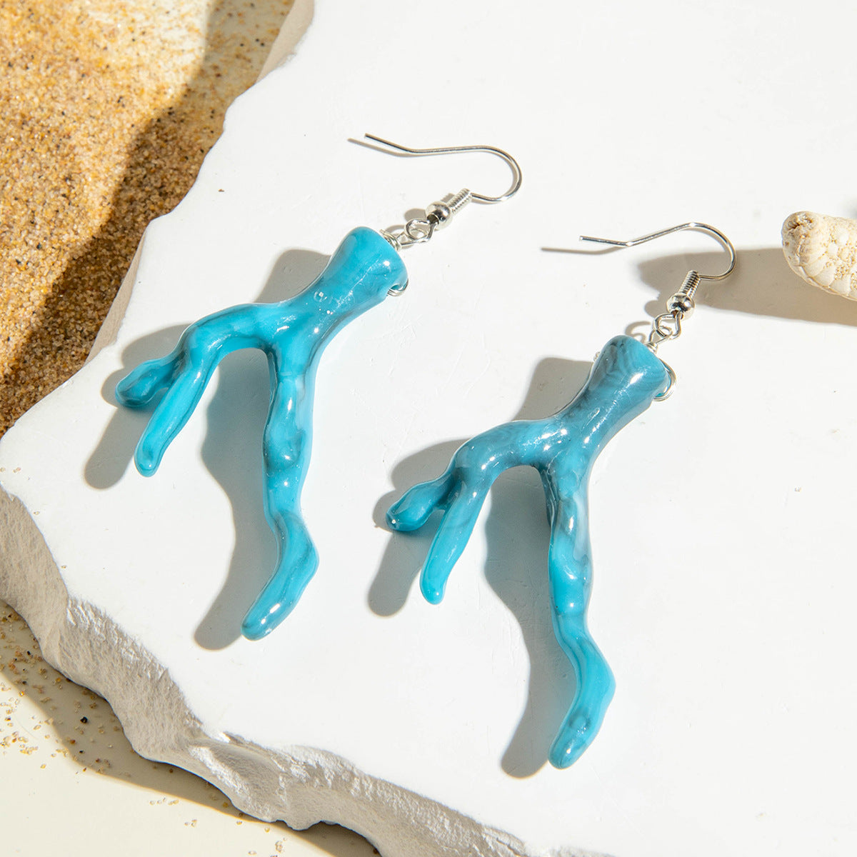 Wholesale Bohemian Resin Shellfish Starfish Holiday Style Ocean Series Earrings